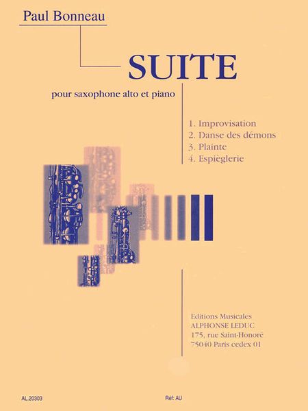 Suite : For Alto Sax and Piano.