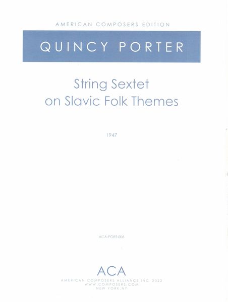 String Sextet On Slavic Folk Themes.