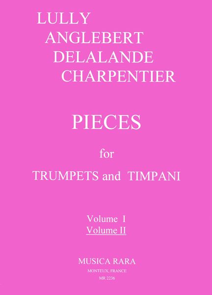 Pieces, Vol. 2 : For Trumpets and Timpani / Ed. Jean-Francois Madeuf.