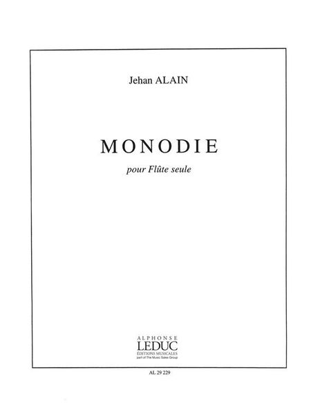 Monodie : For Flute Solo.