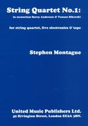 String Quartet No. 1 : For String Quartet, Live Electronics and Tape (1989-93).