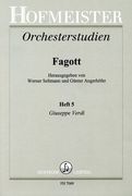 Orchesterstudien Für Fagott, Heft 5 : Giuseppe Verdi / Ed. Werner Seltmann and Guenter Angerhoefer.