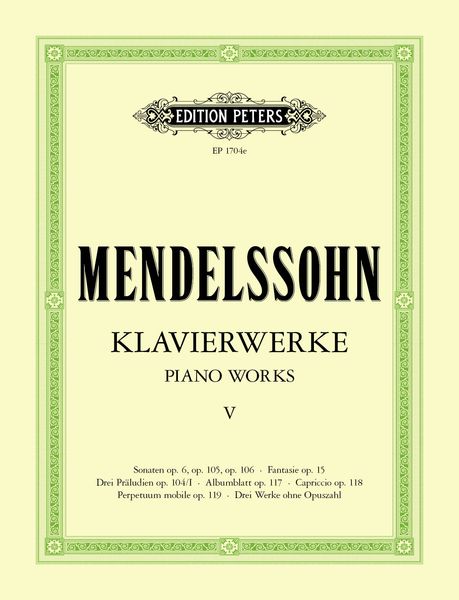 Piano Works, Vol. V / edited by Kullak.