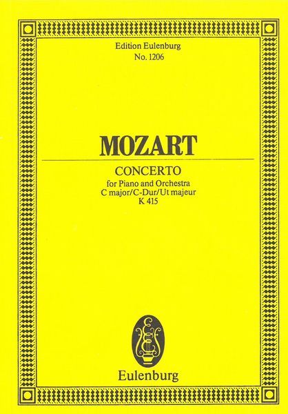 Concerto For Piano and Orchestra No. 13 In C Major, K. 415.