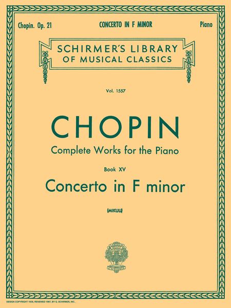 Concerto No. 2 : For Piano and Orchestra - Piano reduction / edited by Carl Mikuli.