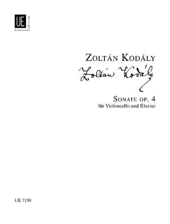 Sonata, Op. 4 : For Violoncello and Piano.