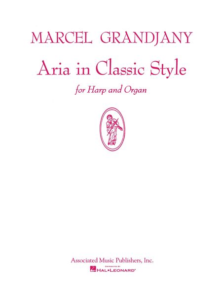 Aria In Classic Style : For Harp and Organ.