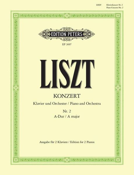 Concerto No. 2 In A : For Piano & Orchestra - reduction For Two Pianos.