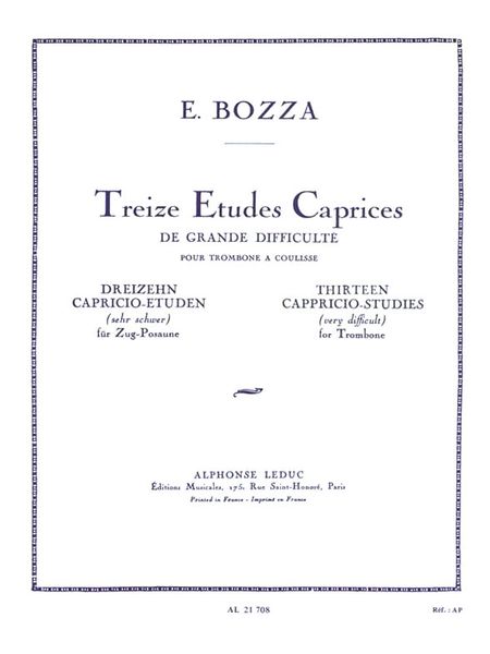 Etudes Caprices (13) : For Trombone.