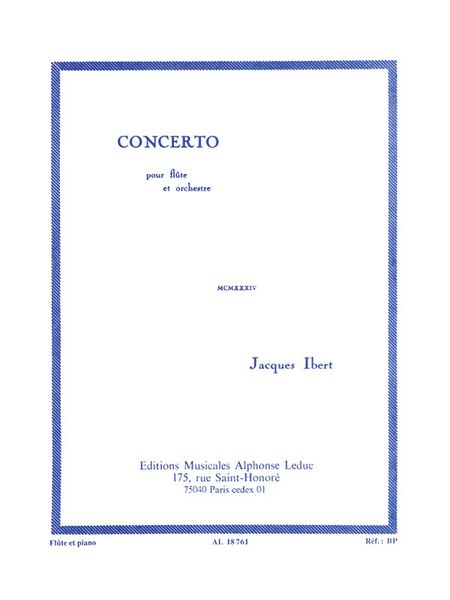 Concerto : For Flute and Orchestra - Piano reduction.