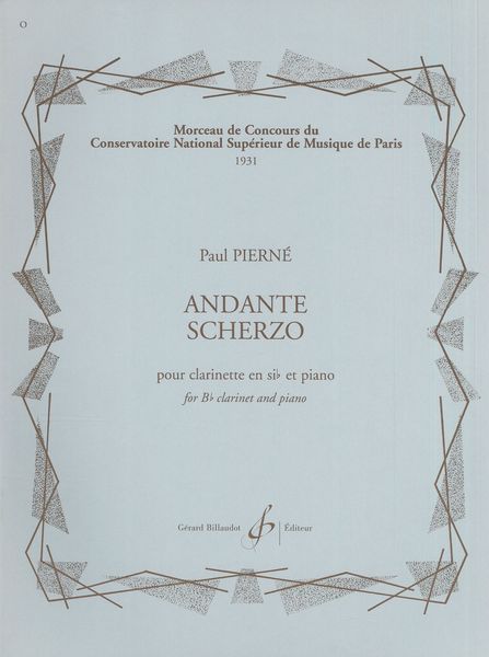 Andante Scherzo : For Clarinet In Bb and Piano.