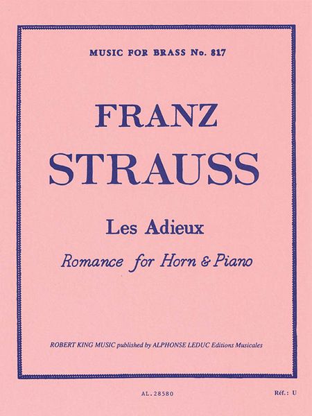 Les Adieux : For Horn and Piano.