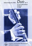 Duo, Op. 9 : For Two Recorders / First Publication edited by Nikolaj Tarasov.