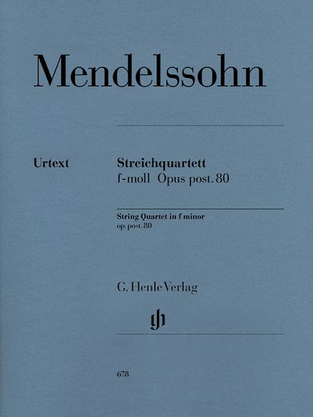 Quartet In F Minor, Op. Post. 80 : For Strings / edited by Ernst Herttrich.