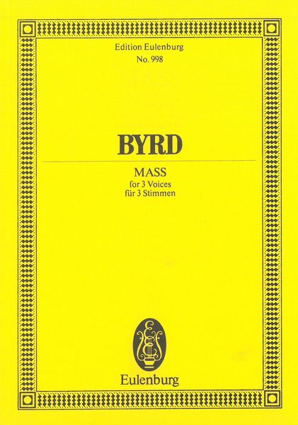 Mass For Three Voices / Ed. by Frederick Hudson.