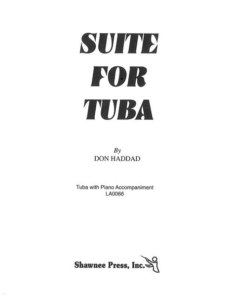 Suite : For Tuba and Piano.