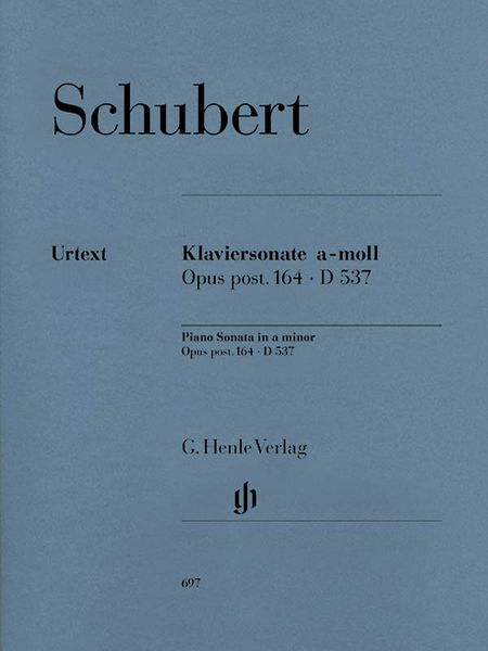 Sonata In A Minor, Op. Post. 164, D537 : For Piano / edited by Paul Mies.