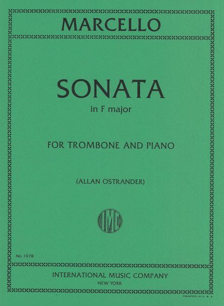 Sonata In F Major : For Trombone and Piano.