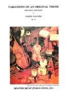 Variations On An Original Theme, Op. 10 : For Viola and Piano.