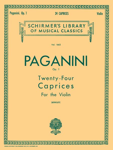 Caprices, Op. 1 : (24) For Solo Violin.
