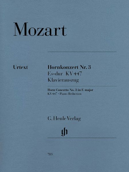 Concerto No. 3 In E Flat Major, K. 447 : For Horn and Orchestra - Piano reduction.