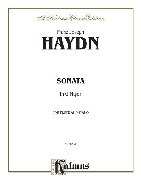 Sonata In G Major : For Flute and Piano.