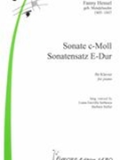 Sonate C-Moll; Sonatensatz E-Dur : Für Klavier.