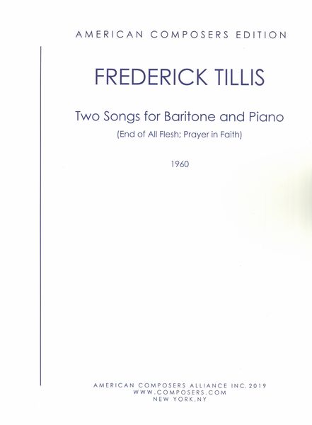 Two Songs : For Baritone and Piano.