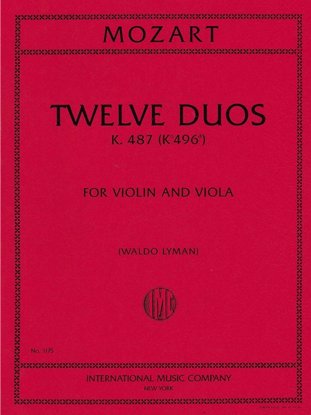 Twelve Easy Duets (Origingally For Two Basset Horns) : For Violin and Viola.