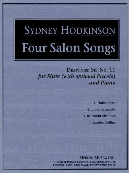 Four Salon Songs - Drawings, Set No. 11 : For Flute & Piano / arr. by David Springfield.