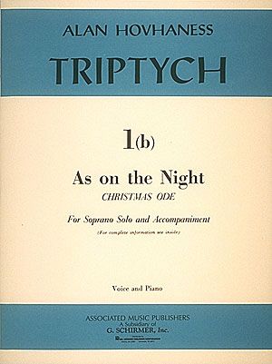 As On The Night (Christmas Ode) : For Voice & Piano.