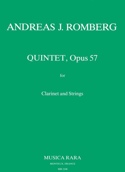 Quintet, Op. 57 : For Clarinet And Strings.