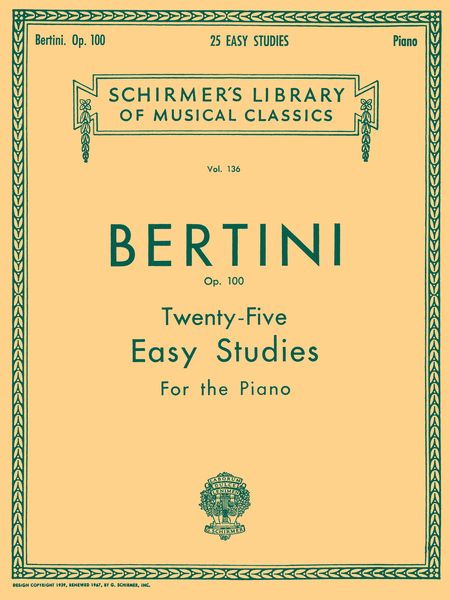 Twenty Five Easy Studies, Op. 100 : For Piano.