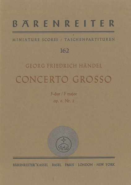 Concerto Grosso In F Major, Op. 6, Nr. 2 HWV 320.