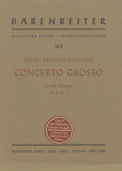 Concerto Grosso In E Minor, Op. 6, Nr.3 HWV 321.