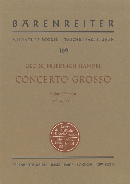 Concerto Grosso In F Major, Op. 6, Nr. 9 HWV 327.