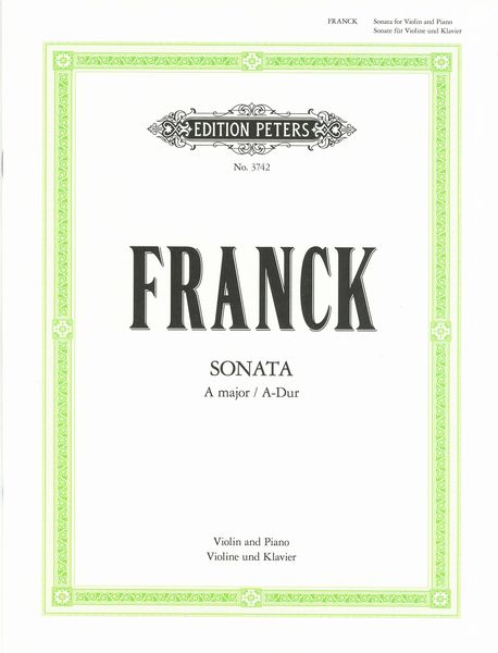 Sonate In A Major : For Violin and Piano / edited by Maxim Jacobsen.