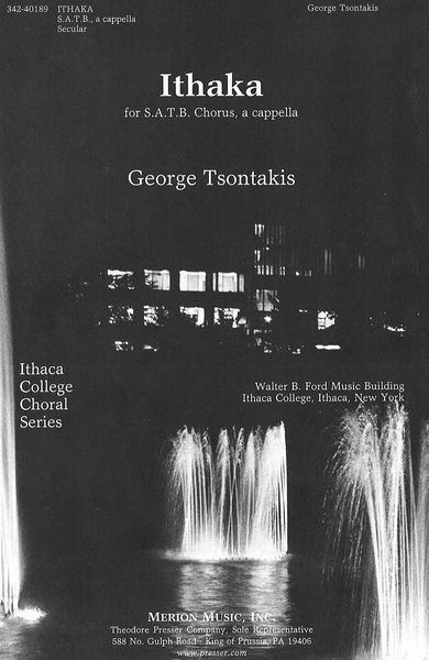 Ithaka : For SATB Chorus, A Cappella.