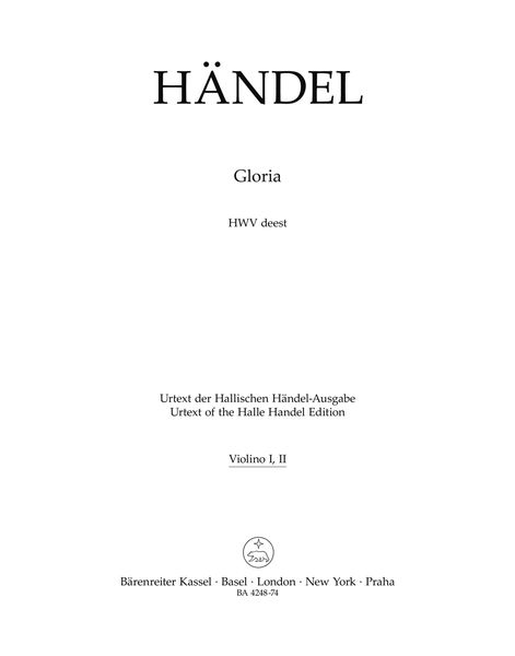 Gloria - Urtext Edition.