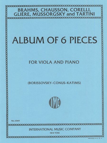 Album Of Six Classical Pieces : For Viola and Piano.