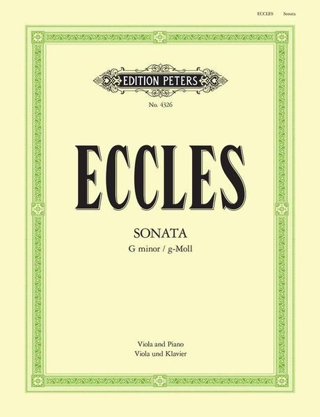 Sonata In G Minor : For Viola & Piano / Ed. by Paul Klengel.