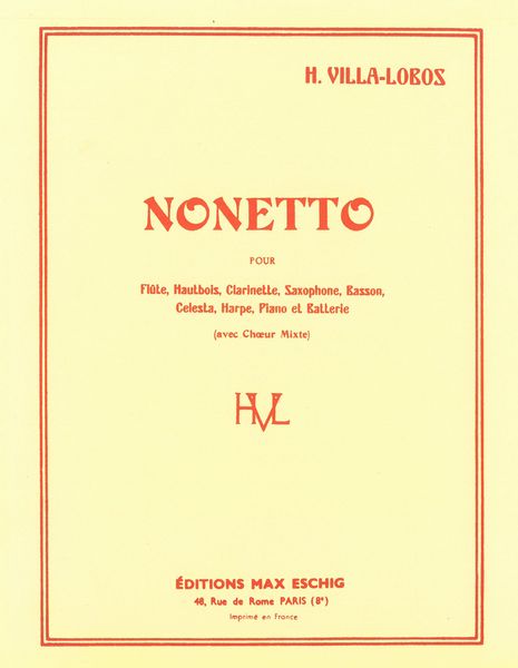 Nonetto : For Mixed Chorus And Instruments.