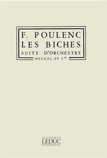 Les Biches : Suite For Orchestra.