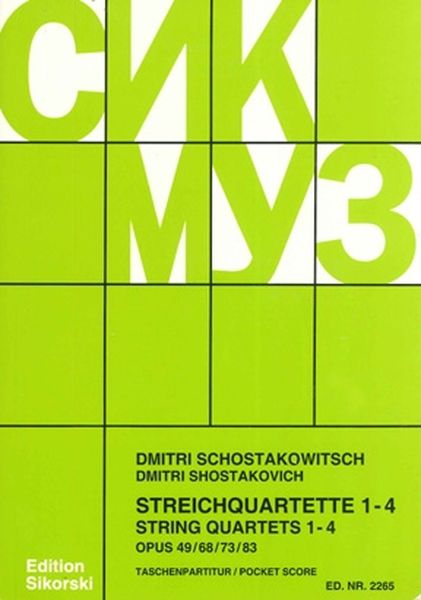 String Quartets Nos. 1-4, Op. 49, 68, 73 and 83.