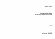 Memory Of Water : For 2 Solo Violins and String Ensemble (1996).