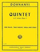 Quintet In C Minor, Op. 1 : For Two Violins, Viola, Violoncello and Piano.