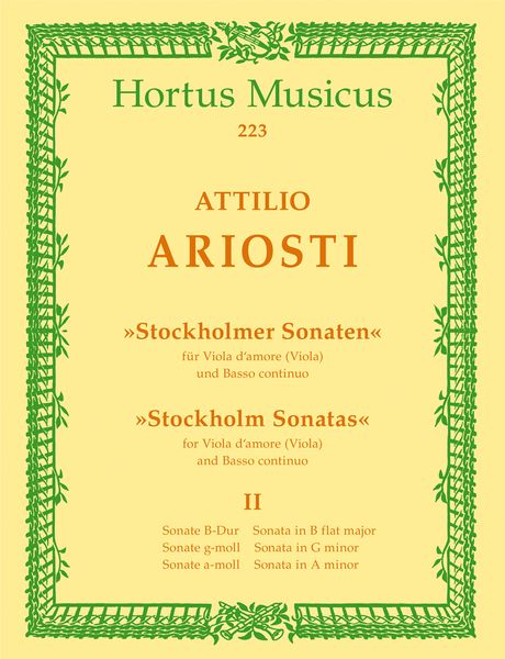 Six Sonatas, Vol. 2 : For Viola d'Amore (Or Viola) and Basso Continuo.