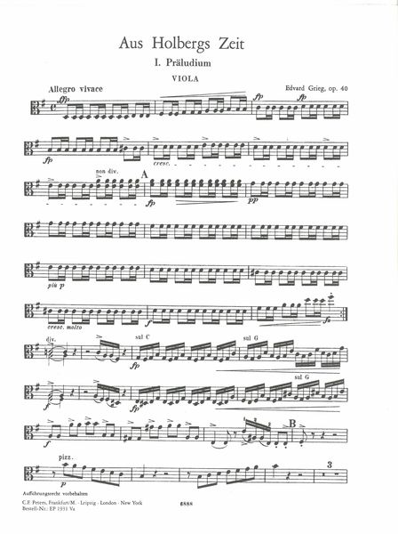 Holberg Suite, Op. 40.