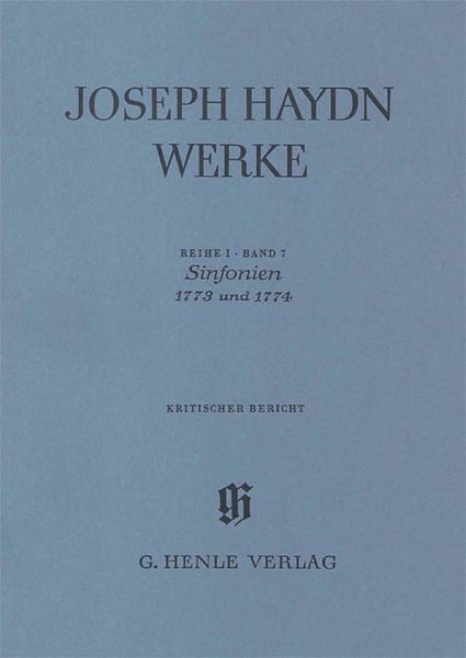 Sinfonien Um 1773 and 1774 : Critical Commentary / edited by Wolfgang Stockmeier.
