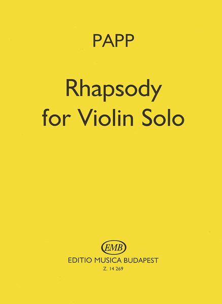 Rhapsody : For Violin Solo.